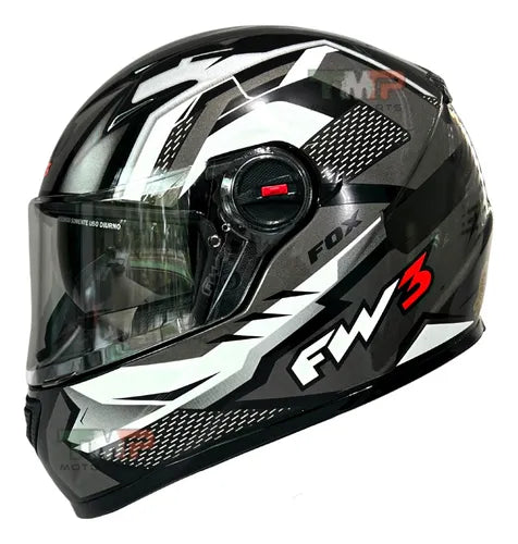 FW3 GTX FOX C/ VISEIRA SOLAR - PRETO/GRAFITE BRILHANTE